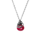 Modern ruby pendant necklace handcrafted USA