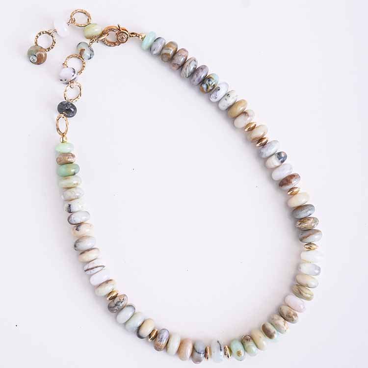'Odette' Peruvian Opal Beaded Necklace - erin gallagher