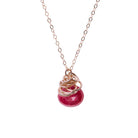 Organic ruby necklace gift-ready