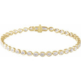 Oval-cut lab-grown diamonds set in 14K gold tennis bracelet yellow gold variant--14K-yellow-gold