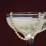 Minimalist diamond tennis bracelet styled for everyday wear