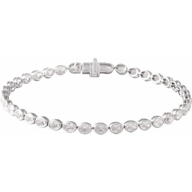 4.9 carat white gold lab-grown diamond tennis bracelet white gold variant--14K-white-gold