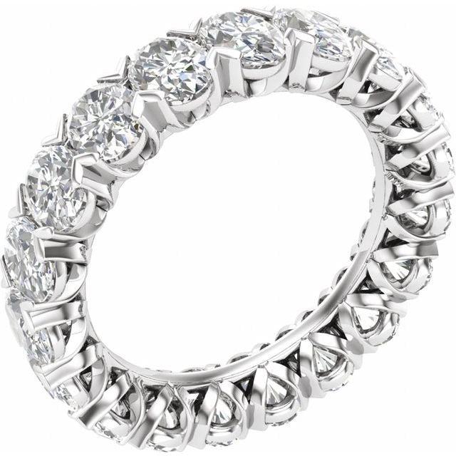 Oval-Cut Diamond Eternity Band - erin gallagher variant--14K-white-gold variant--6 variant--6.5 variant--7 variant--7.5 variant--8 variant--8.5