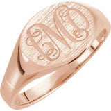 Oval Signet Monogram Ring - erin gallagher variant--14K-rose-gold