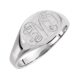Oval Signet Monogram Ring - erin gallagher variant--Sterling-silver