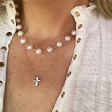 Pearl Chain Necklace - erin gallagher variant--Gold-fill variant--Sterling-silver variant--Pearl