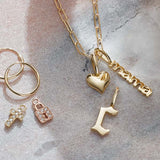 Petite Pave Diamond Cross Charm - erin gallagher variant--14K-yellow-gold