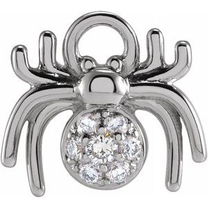 Petite Pave Diamond Spider Charm - erin gallagher