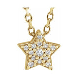 Petite Pave Diamond Star Necklace - erin gallagher variant--14K-yellow-gold