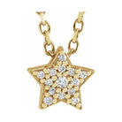 Petite Pave Diamond Star Necklace - erin gallagher