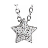 Petite Pave Diamond Star Necklace - erin gallagher variant--14K-white-gold