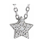Petite Pave Diamond Star Necklace - erin gallagher