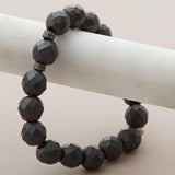 black diamond stretch bracelet variant--Hematite
