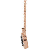 Side View Evil eye charm necklace for everyday protection and style. variant--14K-rose-gold