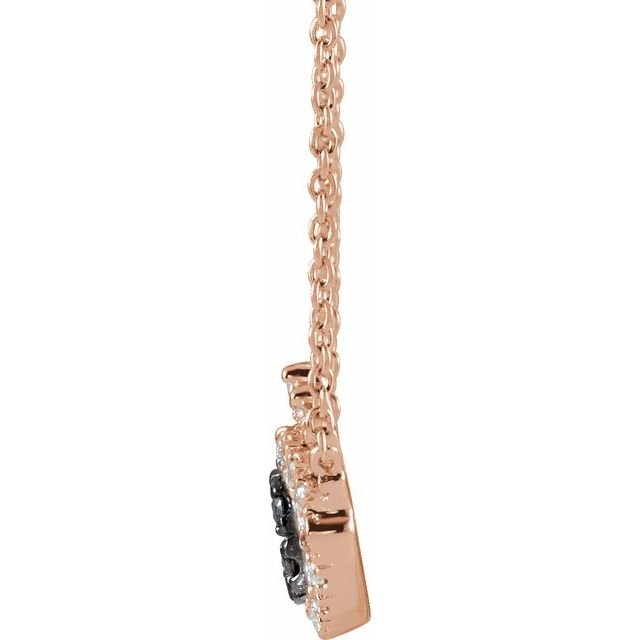 Side View Evil eye charm necklace for everyday protection and style. variant--14K-rose-gold