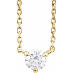 Solitaire Diamond Necklace - erin gallagher variant--14K-yellow-gold