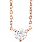 Solitaire Diamond Necklace - erin gallagher variant--14K-rose-gold