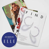 Spiral Sideways Diamond Hoop Earrings - erin gallagher