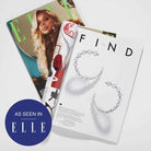 Spiral Sideways Diamond Hoop Earrings - erin gallagher