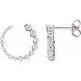 Spiral Sideways Diamond Hoop Earrings - erin gallagher white gold variant--14K-white-gold variant--Diamond-Lab variant--Diamond-Nat