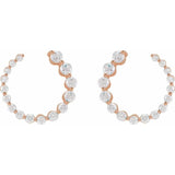 Spiral Sideways Diamond Hoop Earrings - erin gallagher rose gold variant--14K-rose-gold variant--Diamond-Lab variant--Diamond-Nat