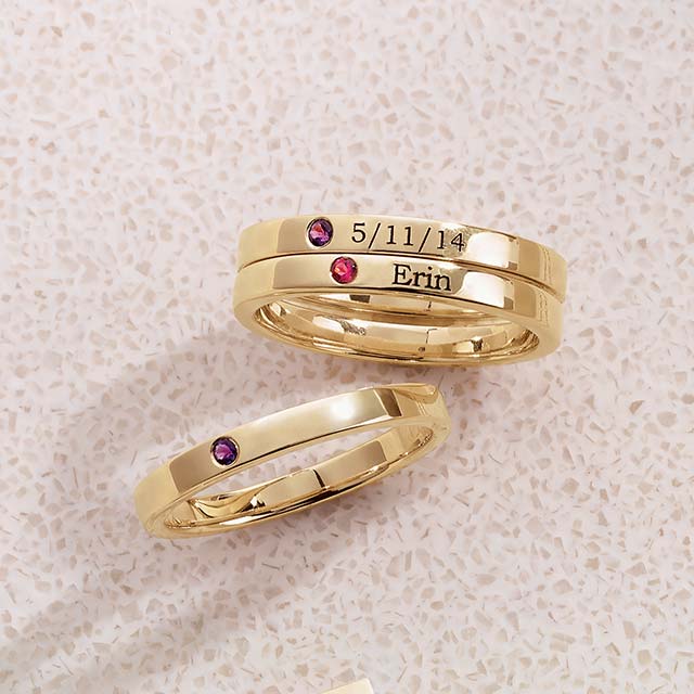 Stackable Birthstone Ring - erin gallagher