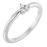 Three Diamond Cluster Ring - erin gallagher variant--Sterling-silver variant--7 variant--14K-white-gold