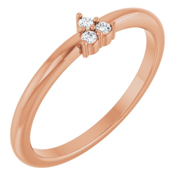 Three Diamond Cluster Ring - erin gallagher variant--14K-rose-gold variant--7
