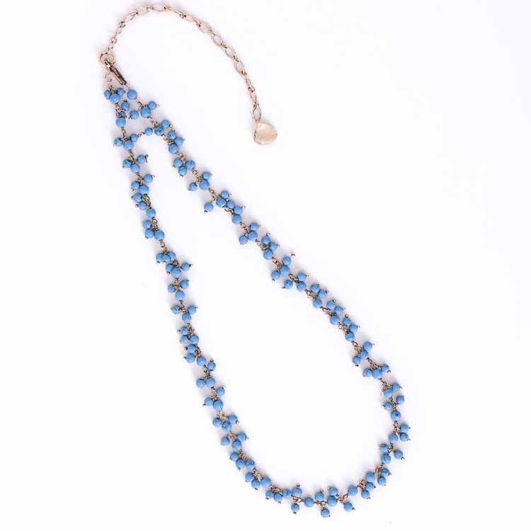 Tiny Gem Choker Necklace - erin gallagher variant--Turquoise