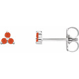 Trio Stud Earring - erin gallagher variant--Opal variant--Sterling-Silver variant--14K-white-gold