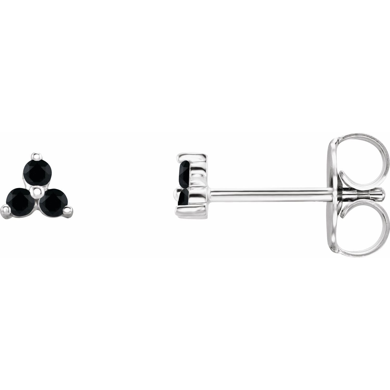 Trio Stud Earring - erin gallagher variant--Spinel variant--Sterling-Silver variant--14K-white-gold