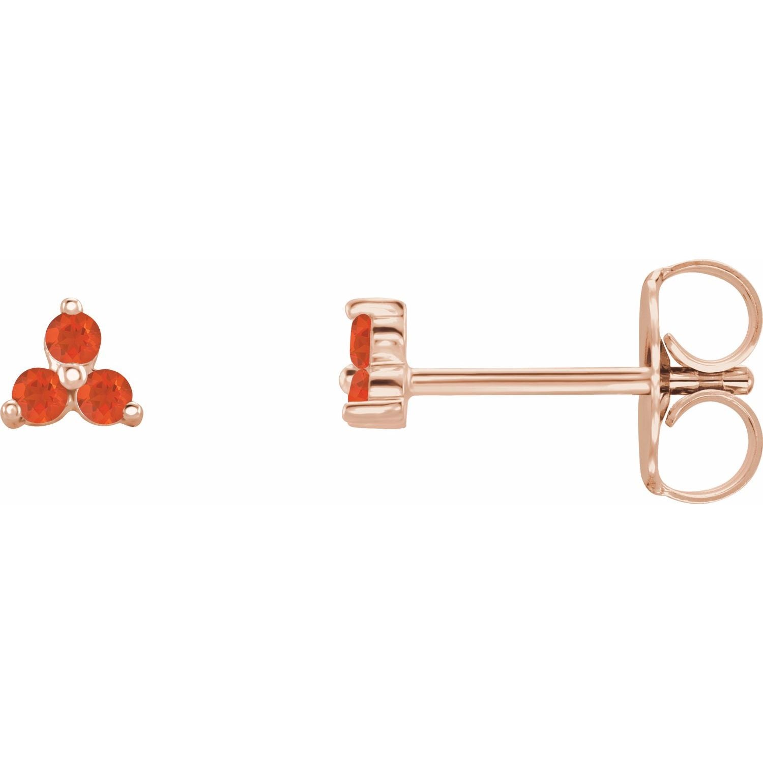 Trio Stud Earring - erin gallagher variant--Opal variant--14K-rose-gold
