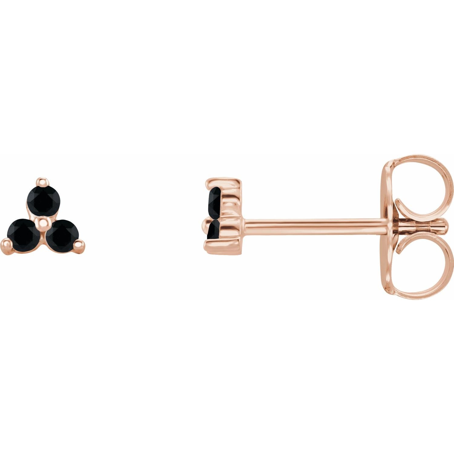 Trio Stud Earring - erin gallagher variant--Spinel variant--14K-rose-gold