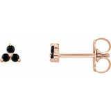 Trio Stud Earring - erin gallagher variant--Spinel variant--14K-rose-gold