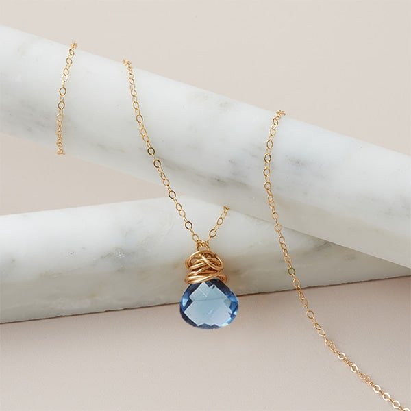 'Trista' London Blue Topaz Necklace - erin gallagher
