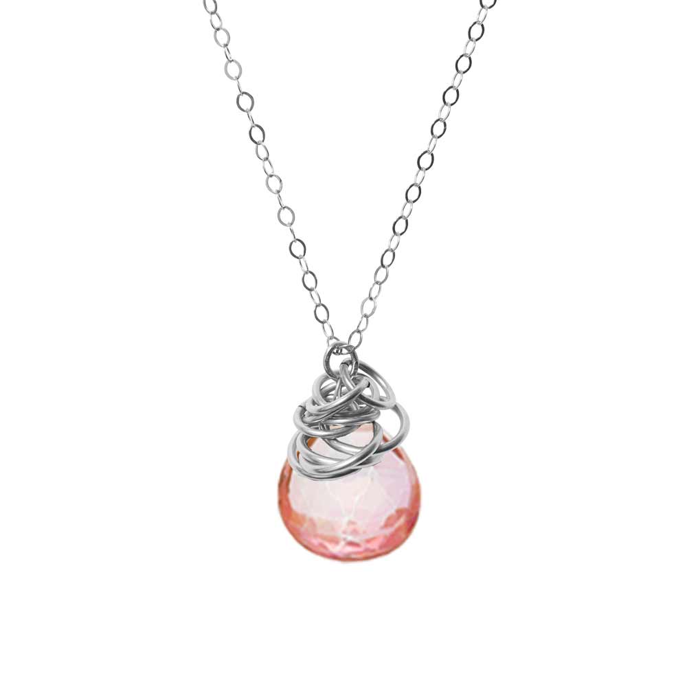 'Trista' - Pink Topaz Necklace - erin gallagher