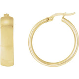 Wide Gold Hoop Earrings - erin gallagher yellow gold variant--14K-yellow-gold variant--20mm