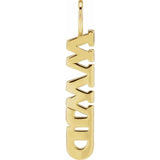 WWJD Charm - erin gallagher variant--Sterling-silver variant--14K-white-gold