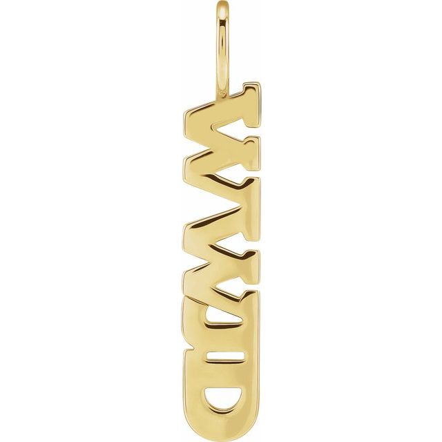 WWJD Charm - erin gallagher variant--Sterling-silver variant--14K-white-gold