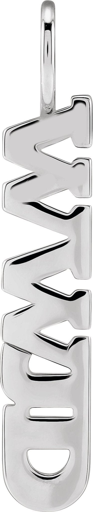 WWJD Charm - erin gallagher variant--Sterling-silver variant--14K-white-gold