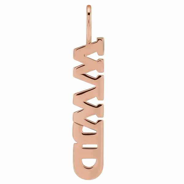WWJD Charm - erin gallagher variant--14K-rose-gold