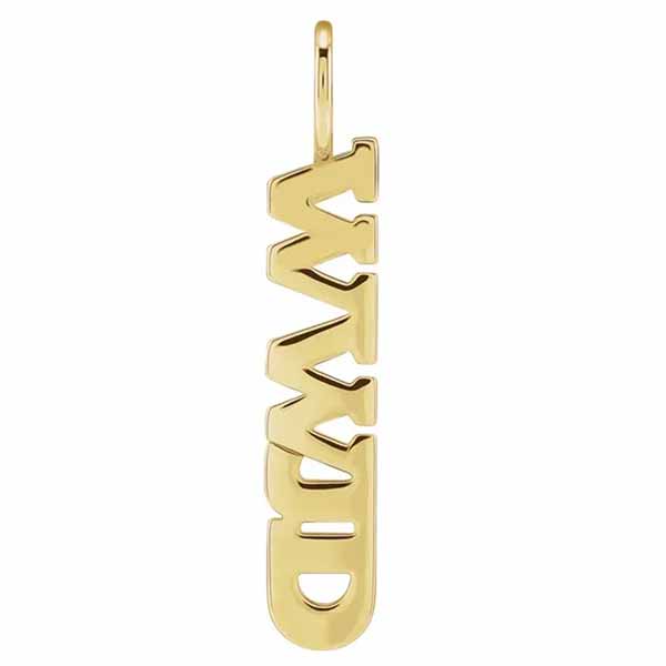 WWJD Charm - erin gallagher variant--14K-yellow-gold