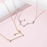 Gold constellation necklaces with 1/10CTW natural diamonds
