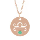 Zodiac Gemstone Charm Necklace - erin gallagher